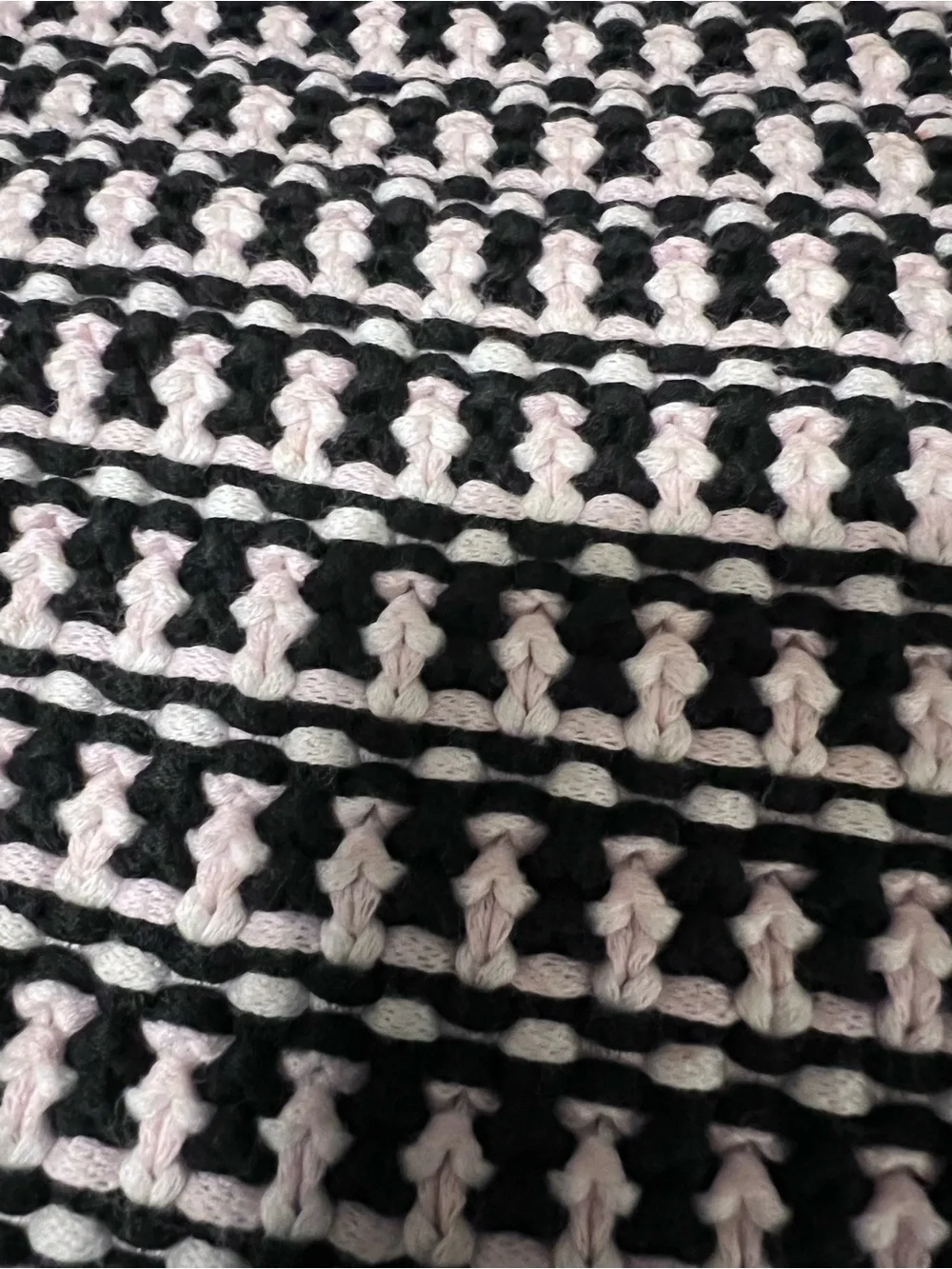 Kate Spade New York Live Colorfully Chunky Knit Sweater Size M Navy Cream Pink